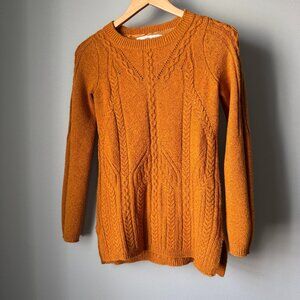 Golden Ochre Knit Sweater XS Anthropologie